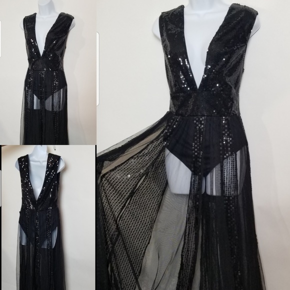 Sheer Sequin Dress - Picture 3 of 6